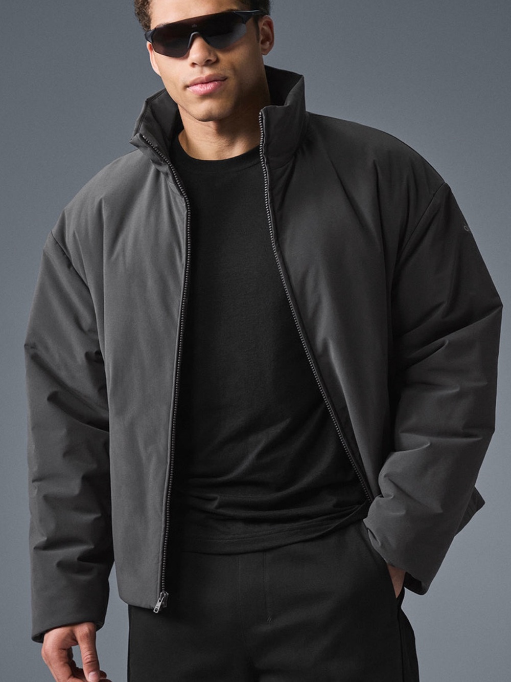 ALO Yoga Men's Grey Puffer Jacket